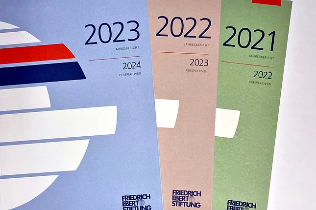 Cover of the Annual reports from 2021 until 2023