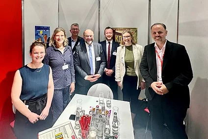 Guests from New Zealand and Australia meeting with FES Chair Martin Schulz and Executive Director Sabine Fandrych
